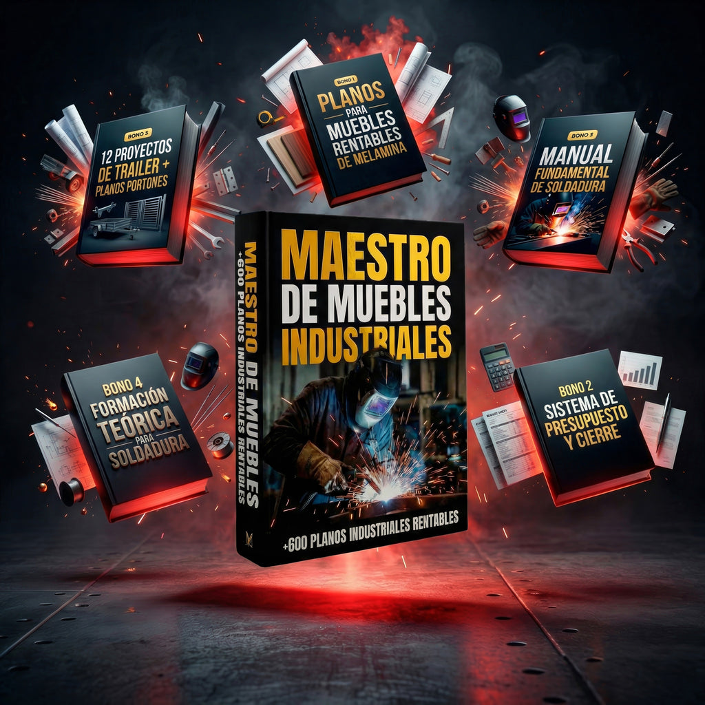 Ebook Maestro del Mueble Industrial +PLUS Maquinas de Gym rentables + 5 BONOS • Entrega digital inmediata (PDF)