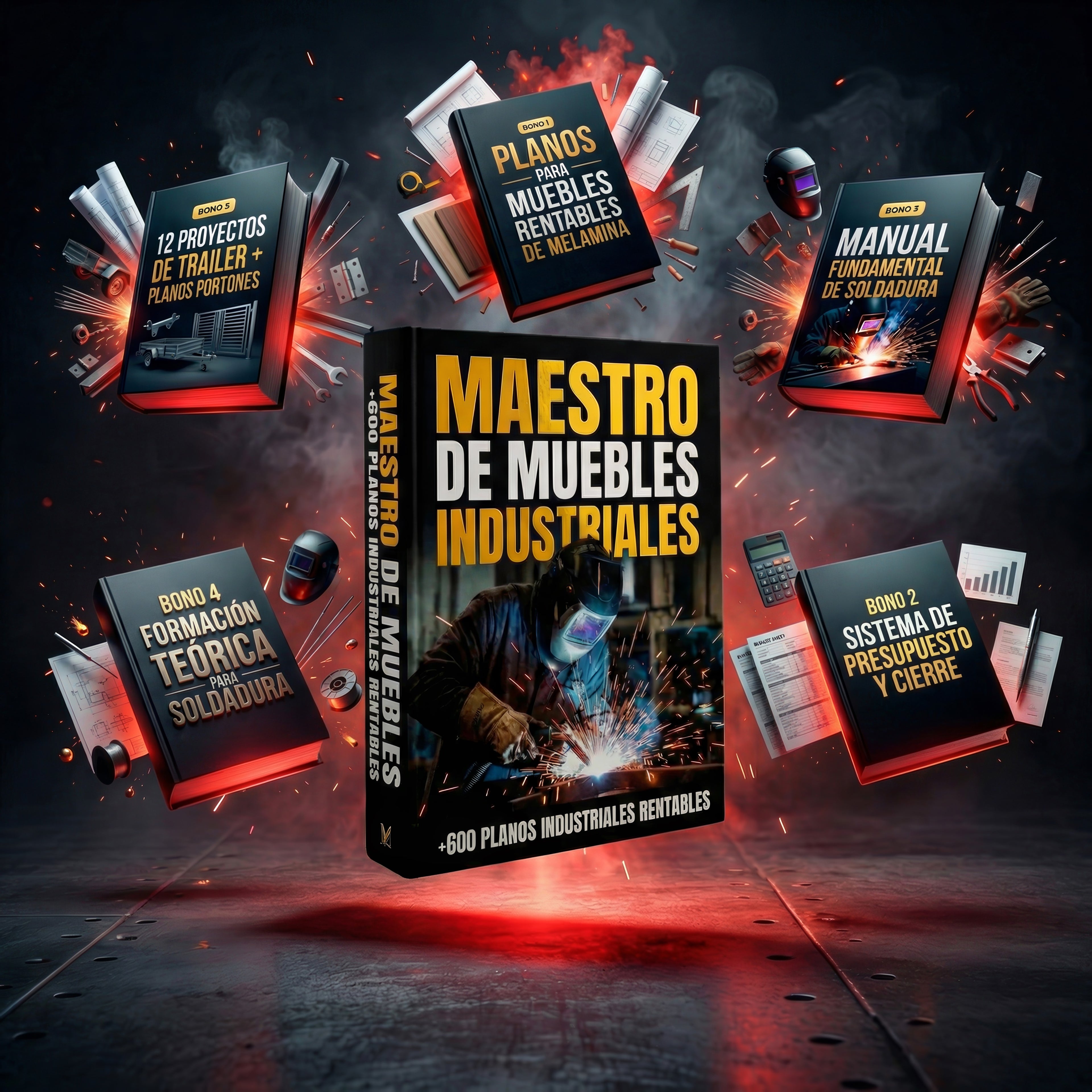 Ebook Maestro del Mueble Industrial +PLUS Maquinas de Gym rentables + 5 BONOS • Entrega digital inmediata (PDF)