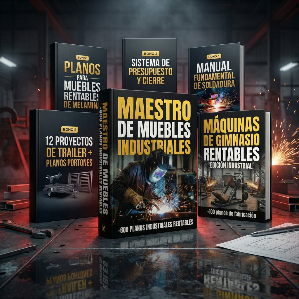 Ebook Maestro del Mueble Industrial +PLUS Maquinas de Gym rentables + 5 BONOS • Entrega digital inmediata (PDF)