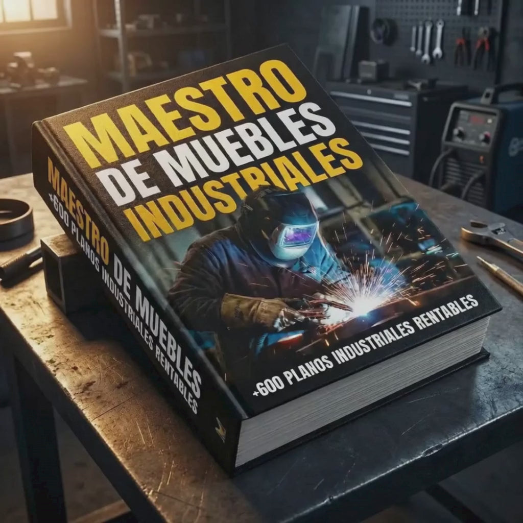Ebook MAESTRO DE MUEBLES INDUSTRIALES + 5 BONOS GRATIS • Entrega digital inmediata (PDF)